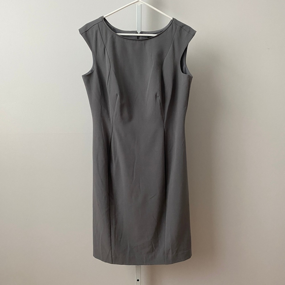 Worthington 10 Grey Sheath Dress Sleeveless Professional Office‎ Career Workwear